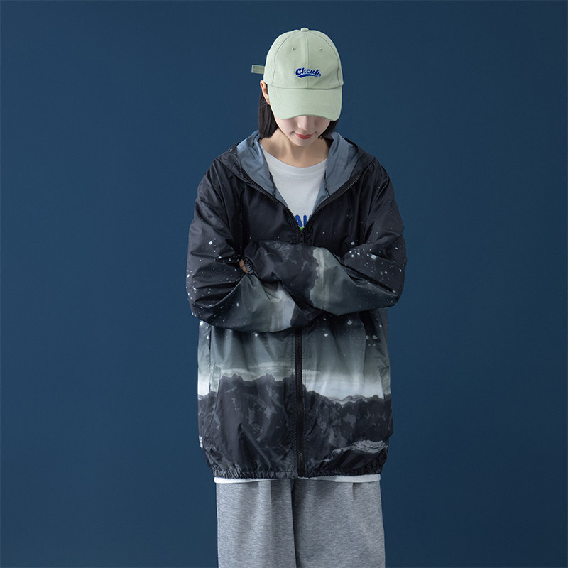 渐变防晒衣男夏季薄款外套潮大码夹克2023新款速干衣服FS272P25,男装夹克,电商A097