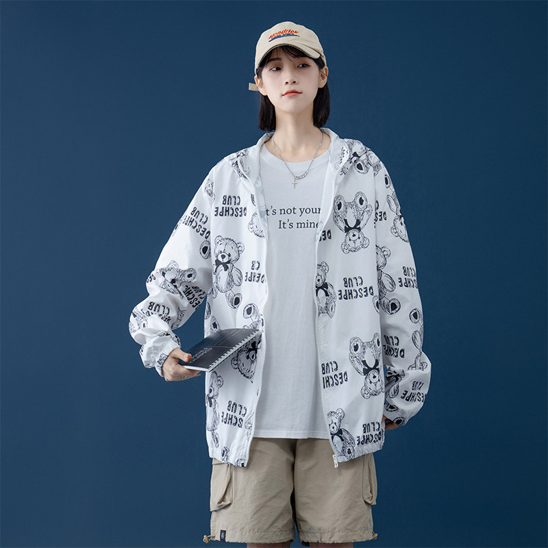 2023新款防晒衣男潮宽松夏季夹克连帽防晒服皮肤衣外套FS2601P25,男装夹克,电商A097