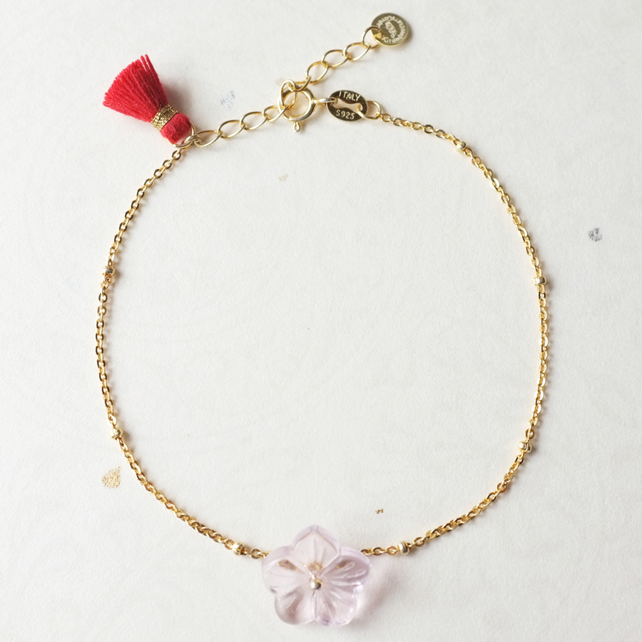 轻奢高级女银18k琉璃甜美手链