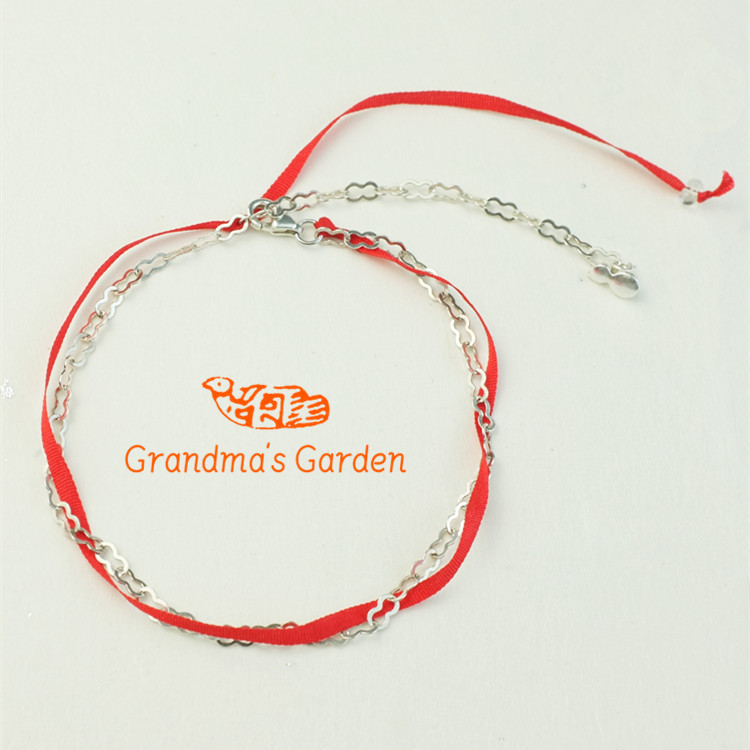 银葫芦红绳手链新中式高级感设计