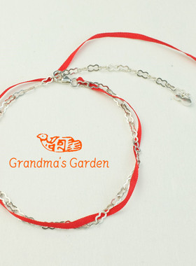 新中式葫芦红绳银手链国风高级感手绳手串时尚设计送女友生日礼物