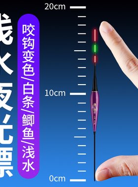 咬钩变色日夜两用土鲮浅水漂电子漂草洞鲫鲤鱼纳米鱼漂浮漂夜光漂