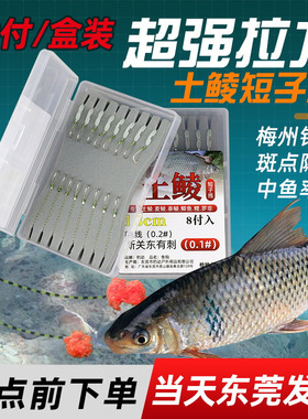 绑好土鲮防缠绕超短PE子线双钩广东梅州钓法专用新关东大力马鱼钩
