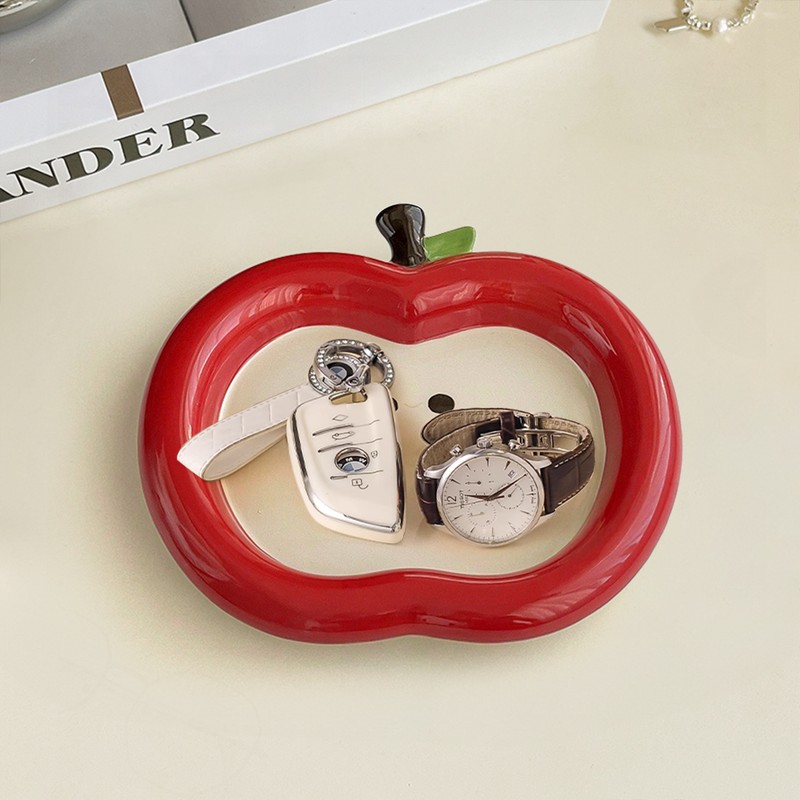 可爱苹果造型桌面收纳盒