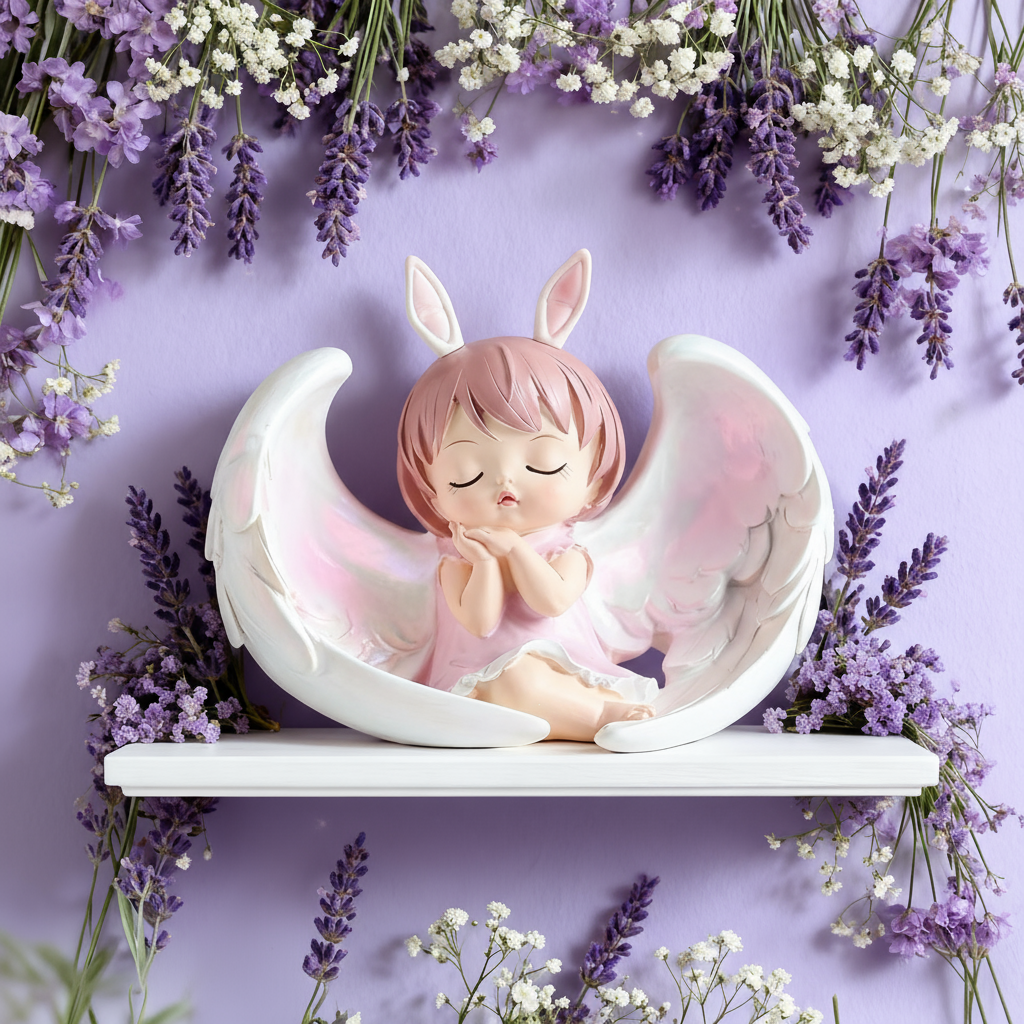 软萌治愈系天使小熊桌面摆件