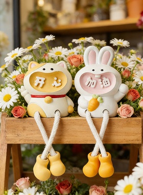 可爱动物树脂桌面摆件礼盒送礼