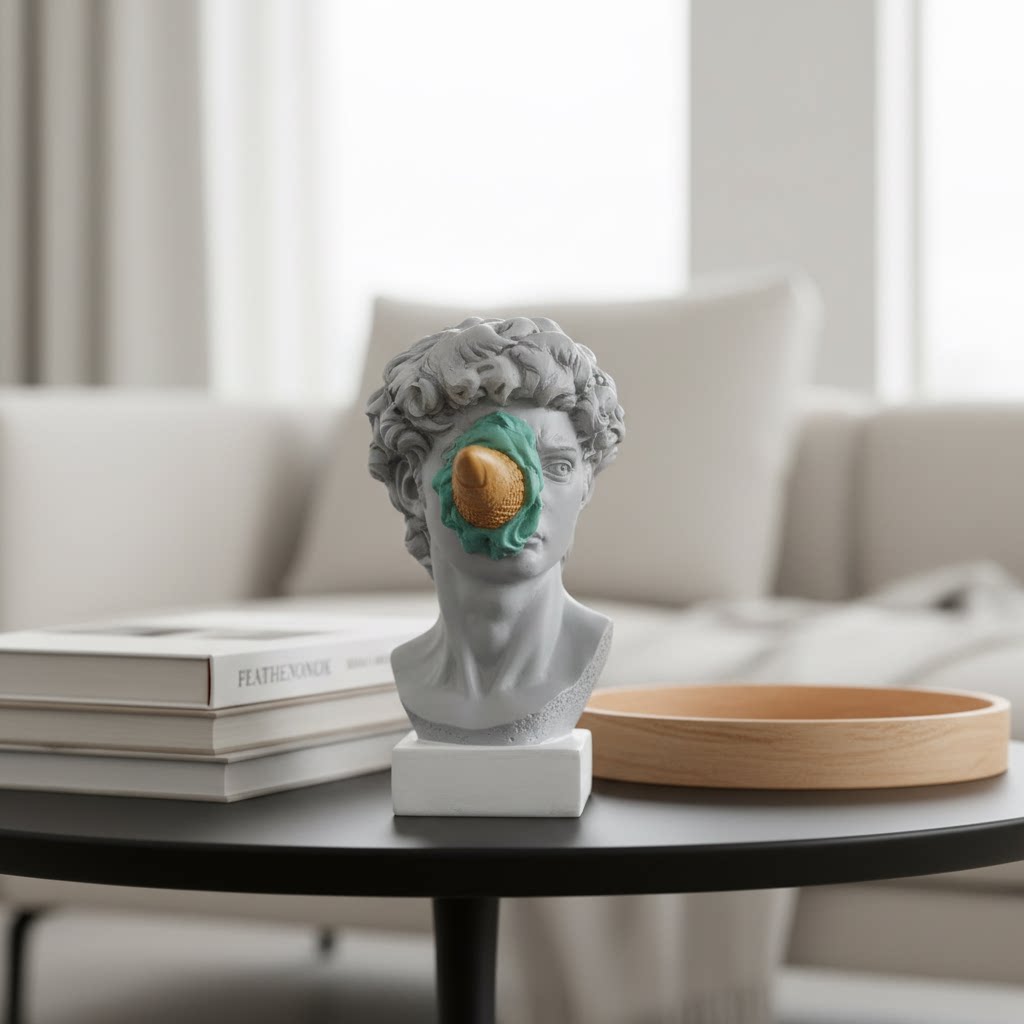 现代简约树脂人物雕塑摆件客厅装饰品创意艺术品新古典风格