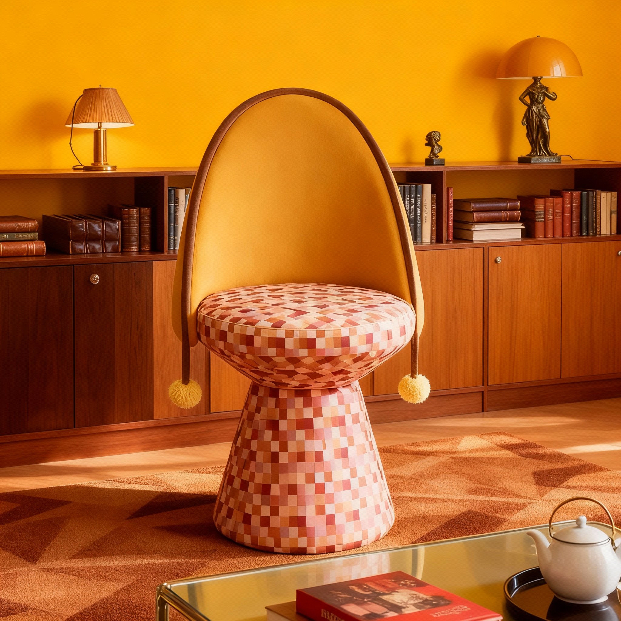 复古怀旧艺术风格异形庭院凳实木坐面手工编织创意椅子,住宅家具,庭院凳,淘宝优惠券,粉丝福利购,淘宝优惠卷