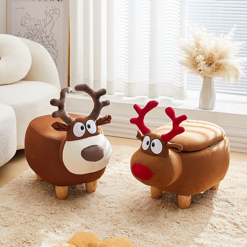 可爱圣诞麋鹿储物凳儿童坐骑收纳凳卡通动物造型鼓墩客厅儿童房,住宅家具,鼓墩/绣墩,淘宝优惠券,粉丝福利购,淘宝优惠卷