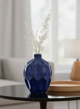 北欧陶瓷几何花瓶客厅桌面摆件