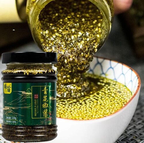 青花椒辣椒酱素材模板 青花椒辣椒酱图片下载 小麦优选