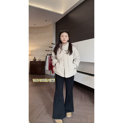 SANMI/叁米   松紧腰头喇叭裤  H1152