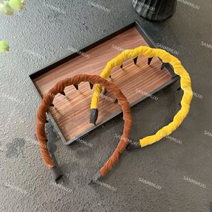 SANMI/叁米   高头颅丝绒波浪发箍  2266