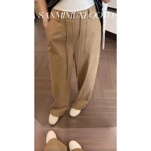 SANMI/叁米 ‘ ’工装镰刀裤‘’半松紧腰头天丝棉休闲裤 H030