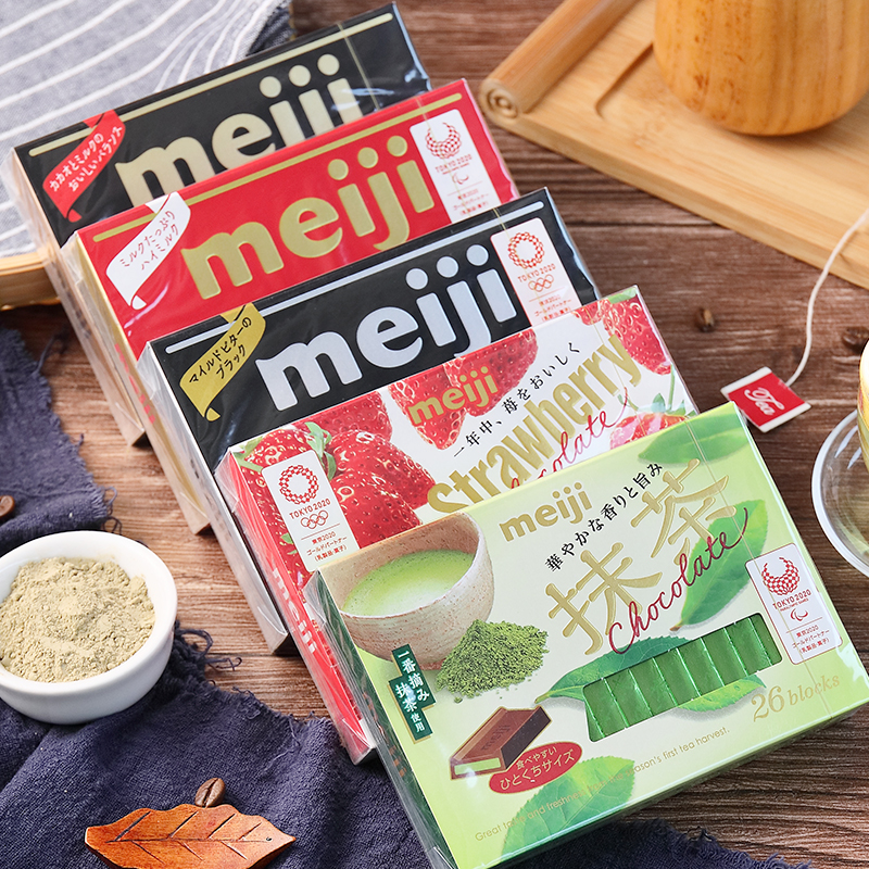 meiji日本进口抹茶夹心巧克力