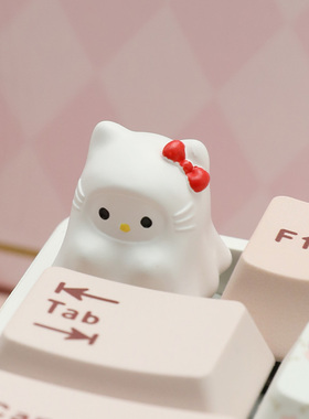 幽灵HelloKitty个性键帽可爱机械键盘帽客制化ESC单个键帽礼物女