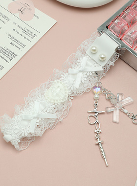 键盘飘带made68挂装饰蕾丝可爱wooting飘带挂件迈丛ace美加狮ATK