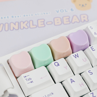 敲敲莓可爱爱心个性键帽客制化机械键盘帽单个ESC立体送女礼物