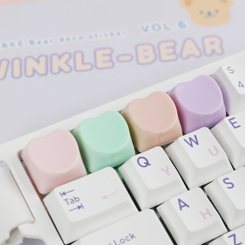 可爱爱心个性机械键帽单个