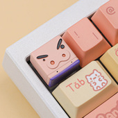 敲敲莓肥嘟嘟左卫门个性 键帽可爱蜡笔小新机械单个客制化esc女生