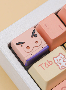 敲敲莓肥嘟嘟左卫门个性键帽可爱蜡笔小新机械单个客制化esc女生