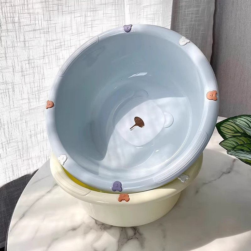 【婴迪森】宝宝脸盆儿童圆形学生宿舍洗衣可爱水盆婴儿家用洗脸盆