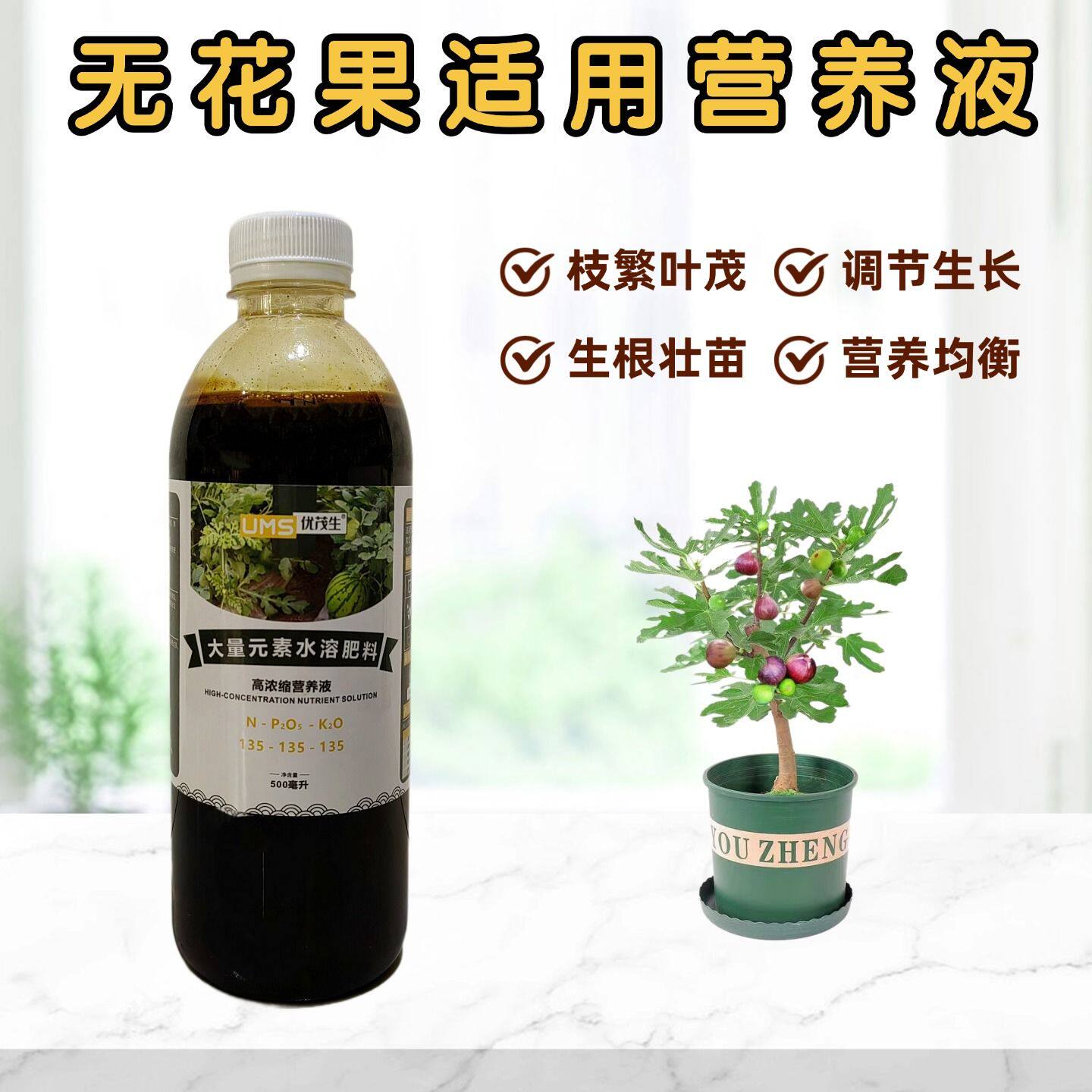 无花果苗浓缩营养液矮化老桩波姬红盆栽地栽植物专用水溶果树肥料