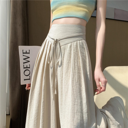 现代舞裤子女高腰垂感阔腿裤显瘦古典舞练功服飘逸成人舞蹈裤夏季