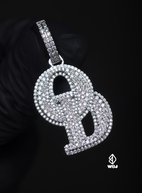 WBJ定制珠宝OD联名吊坠Orange Dragon melo S925银镀金hiphop