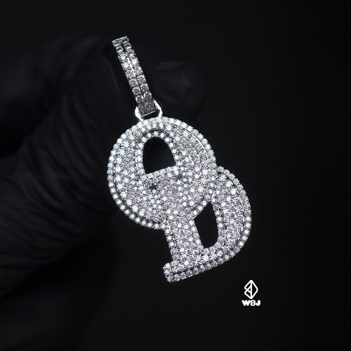 珠宝手工镶嵌银镀金吊坠包邮