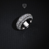 嘻哈饰品 WBJ定制珠宝金字塔戒指S925纯银镀金银饰戒指 首饰 ring