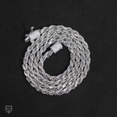 WBJ定制珠宝5mm钻扣麻花链S925银纯 chain 项链Twist 银镀金 嘻哈