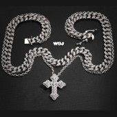 10K手工镶嵌 14K WBJ定制珠宝定制欣赏古巴链改造系列s925银 18K