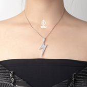 WBJ定制珠宝满镶嵌闪电吊坠s925银镀金纯银银饰Lightning pendant