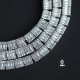 WBJ定制珠宝 hiphop necklace 4mm拼镶项链 T方项链Tennis
