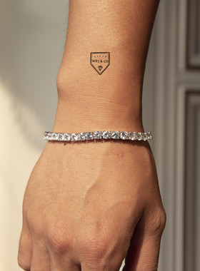 WBJ定制珠宝5mm网球手链纯银 镀金 银饰S925银  tennis Bracelet