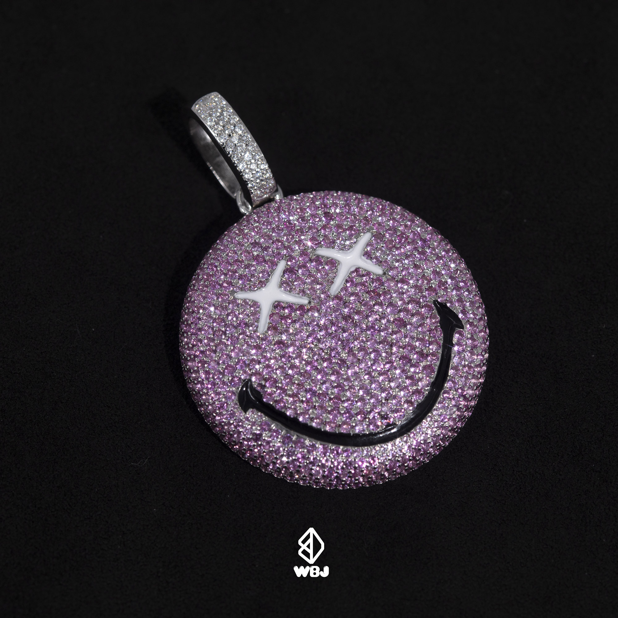 wbj定制珠宝欣赏圆盘18K手工镶嵌