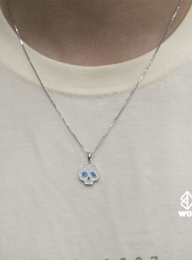 wbj定制珠宝 骷髅 太极 闪电 微型吊坠 银镀金S925纯银镀金银饰