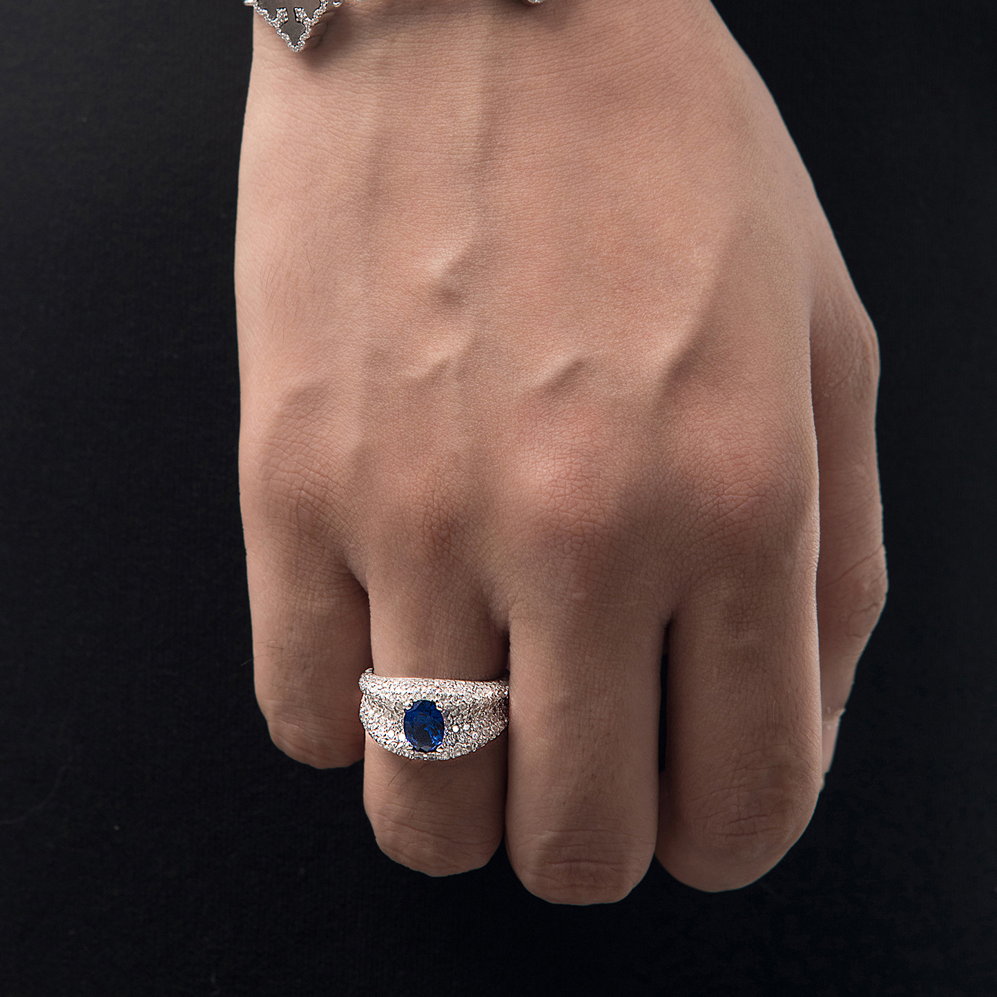 WBJ定制珠宝通用银欧美戒指