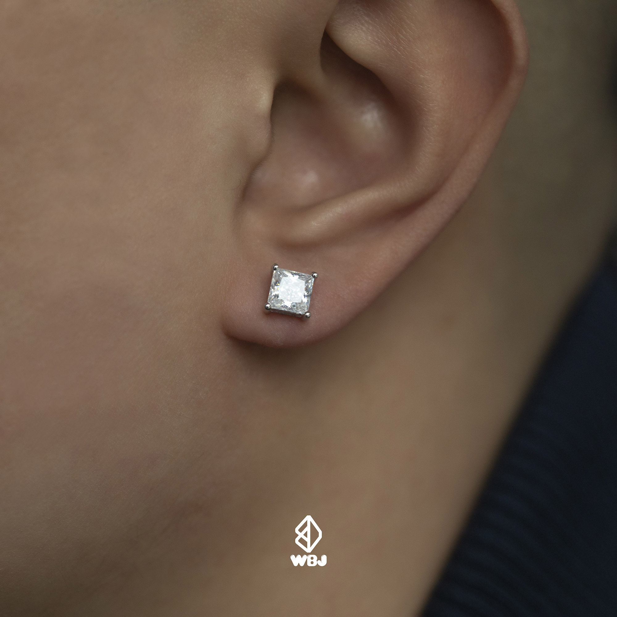 耳钉wbj银镀金纯银全国包邮