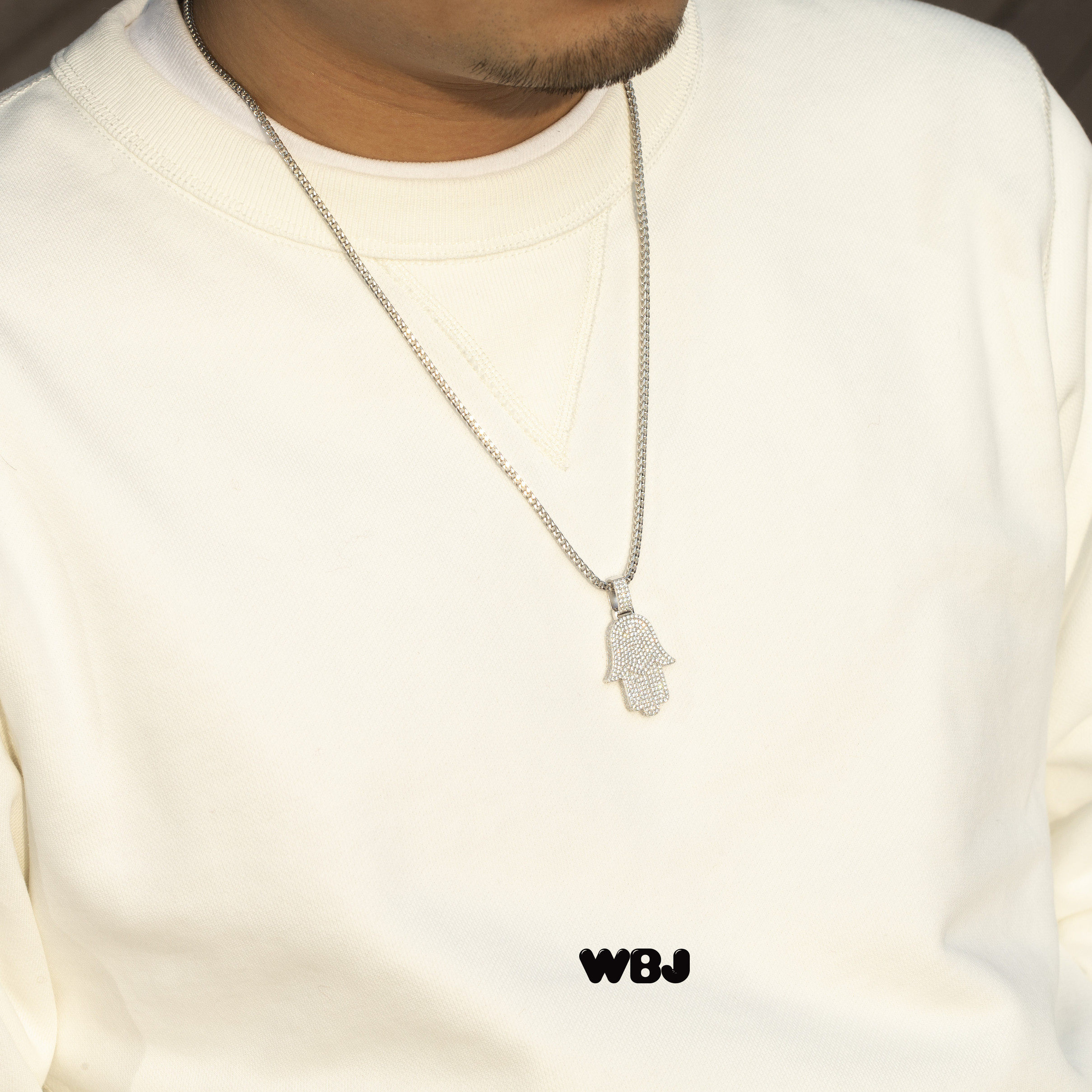 WBJ定制珠宝满镶法蒂玛之手护身符吊坠 s925纯银镀金银饰项链包邮,饰品/流行首饰/时尚饰品新,项坠/吊坠,淘宝优惠券,粉丝福利购,淘宝优惠卷