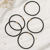 30条装 韩国高弹力黑色发绳ins复古发圈皮筋仙气皮套百搭基础头绳