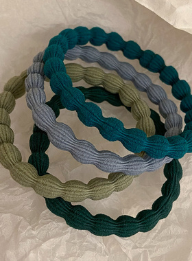 10条 韩国东大门加粗发绳高弹牛油果绿头绳百搭基础皮筋黑色皮套