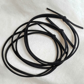 韩版 简约基础百搭细发绳高弹力黑色双股橡皮筋手工蝴蝶结女