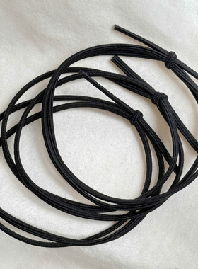 韩版简约基础百搭细发绳高弹力黑色双股橡皮筋手工蝴蝶结女