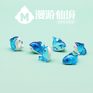 独立盲袋超萌小鲨鱼一套Q版可爱仿真动物模型迷你海洋生物玩具