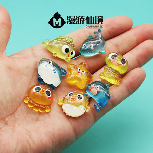 独立盲袋海洋生物贴片迷你鲨鱼