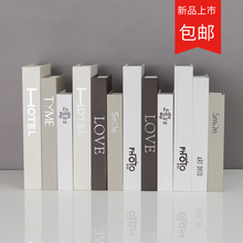 Màu sắc mô phỏng cuốn sách trang trí cuốn sách khách sạn nghiên cứu mô hình phòng đạo cụ cuốn sách mềm trang trí mới Trung Quốc giả cuốn sách trang trí trang trí nhà cửa