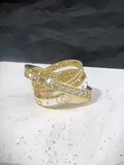 Nanaspace- Personalized Ins Minimalist Three-Layer Unisex Cross Saturn Letter Ring Unisex
