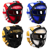 成人拳击头盔搏击儿童散打护头套全封闭面罩帽子猴脸护鼻梁跆拳道